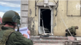 Последствия взрыва в Луганске
